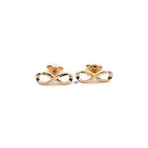 18K Gold Earrings Infinity 1.46 grams Small